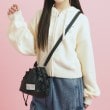 ピンク ラテ(PINK-latte)のカジュアルリボン巾着ショルダー ブラック(019)