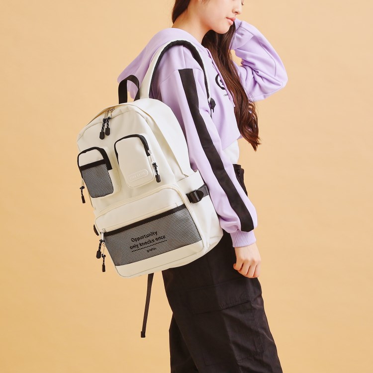 ピンク ラテ(PINK-latte)の【本体容量約14L】Wポケットリュック リュック