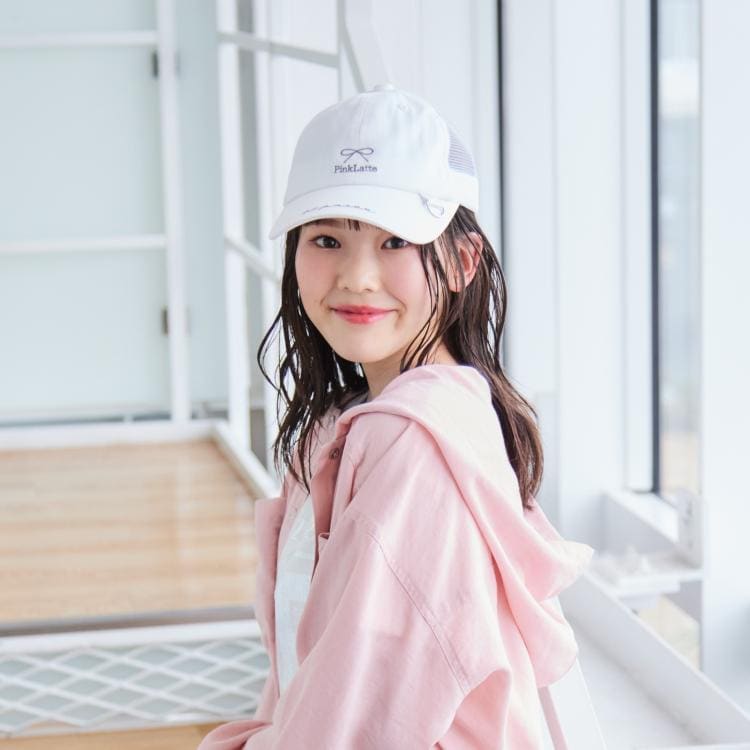 ピンク ラテ(PINK-latte)のリボンキャップ キャップ