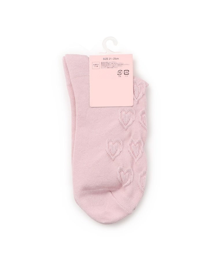 ピンク ラテ(PINK-latte)の【15cm丈】フロートハートソックス4