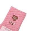 ピンク ラテ(PINK-latte)のレオパードハート刺繍ショートソックス3