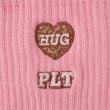 ピンク ラテ(PINK-latte)のレオパードハート刺繍ショートソックス5