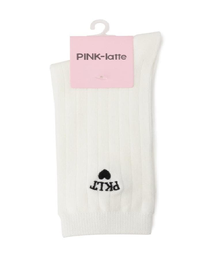 ピンク ラテ(PINK-latte)のハートロゴ刺繍スクールショート1