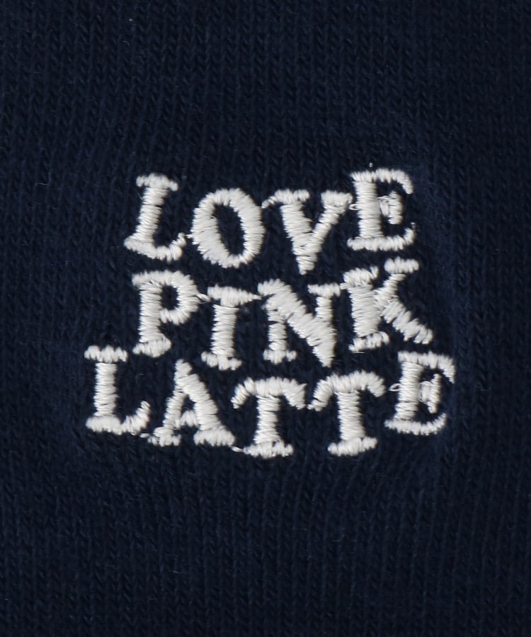 ピンク ラテ(PINK-latte)の【36cm丈】ロゴ刺繍ハイソックス9