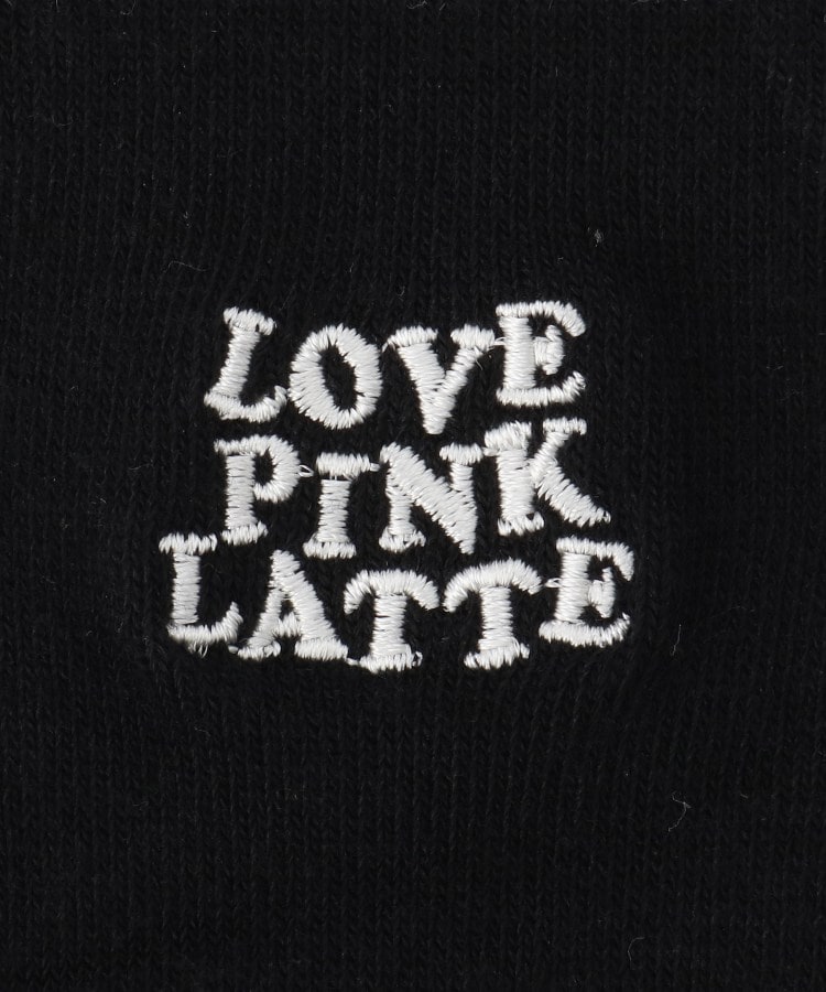 ピンク ラテ(PINK-latte)の【36cm丈】ロゴ刺繍ハイソックス10