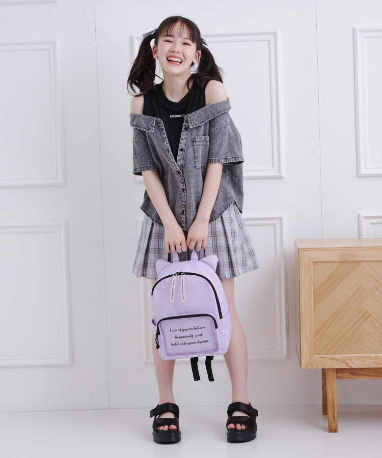 ピンク ラテ(PINK-latte)の【本体容量約14L】ネコミミリュック6