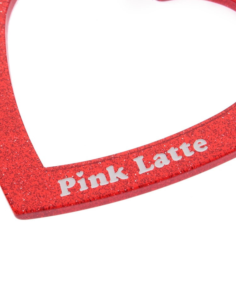ピンク ラテ(PINK-latte)のラメクリアハートバングル3