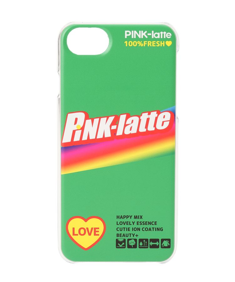 PINK-latte(ピンク ラテ) iPhone8/7/6s/6 ロゴクリアスマホケース
