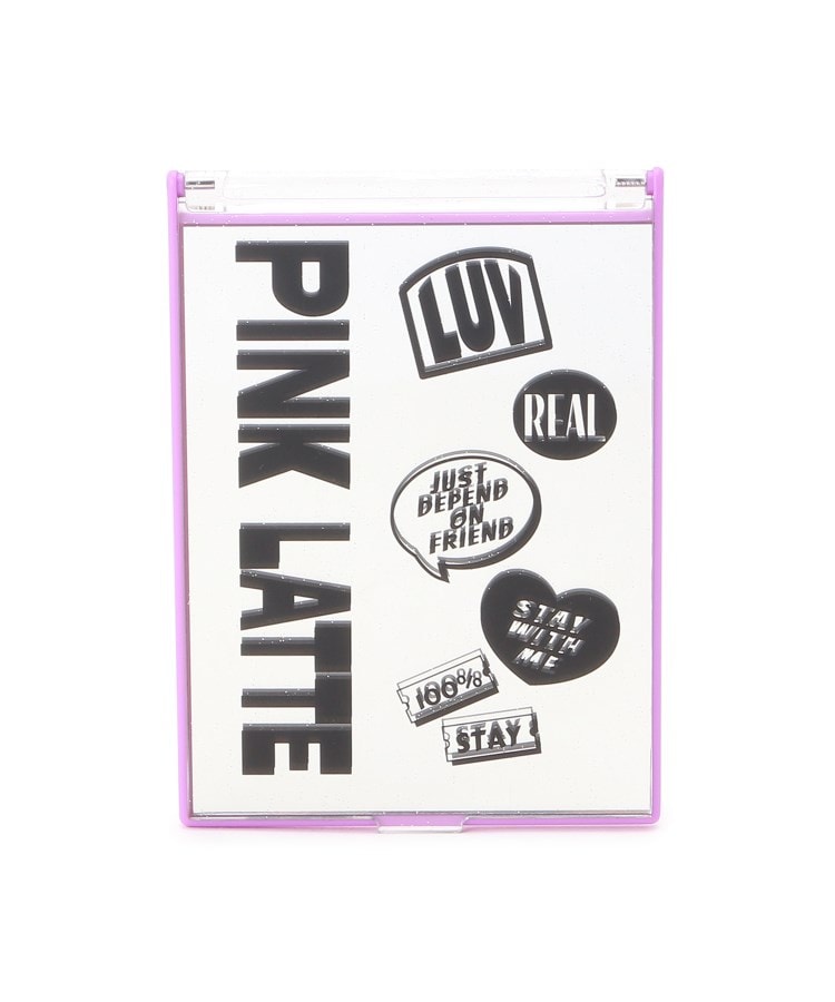 ピンク ラテ(PINK-latte)の折りたたみメッセージミラー クリスタル/透明(009)