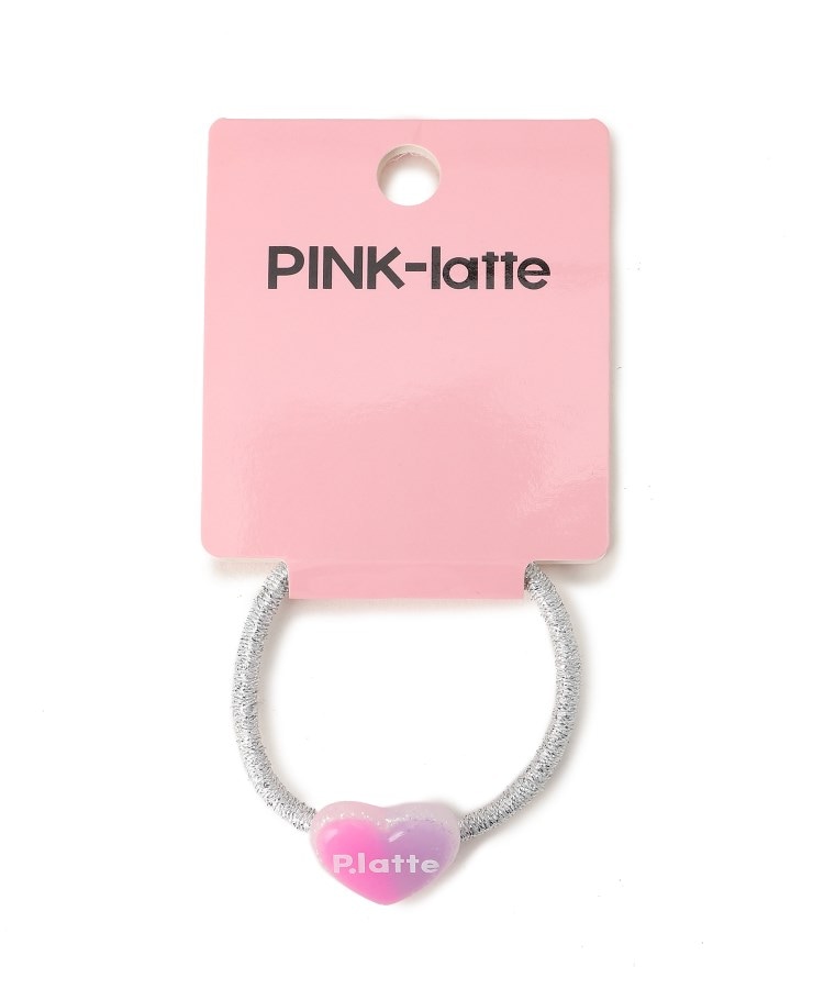 ピンク ラテ(PINK-latte)のラメ配色ハートポニー1