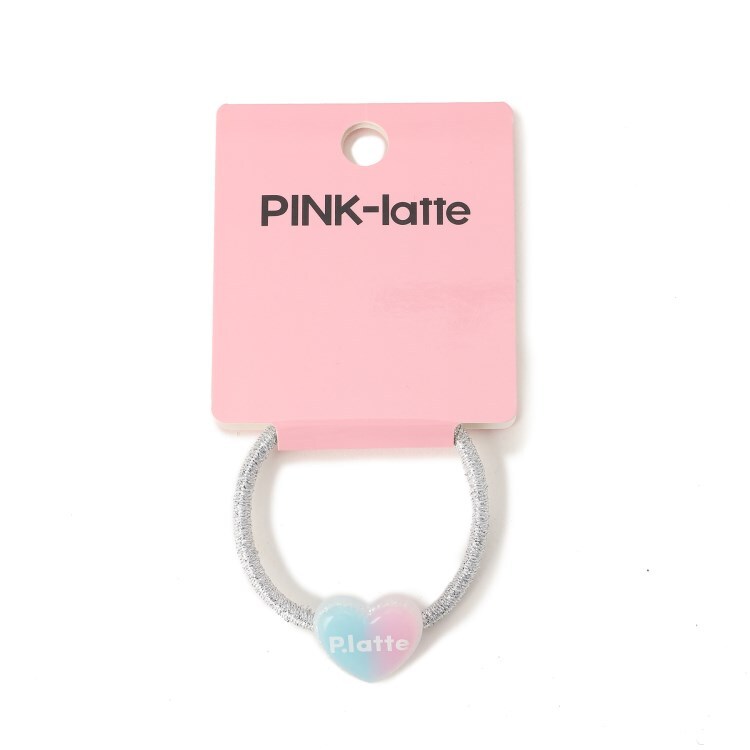 ピンク ラテ(PINK-latte)のラメ配色ハートポニー ヘッドアクセサリー