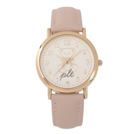 ピンク ラテ(PINK-latte)の合皮ベルトくまウォッチ 腕時計