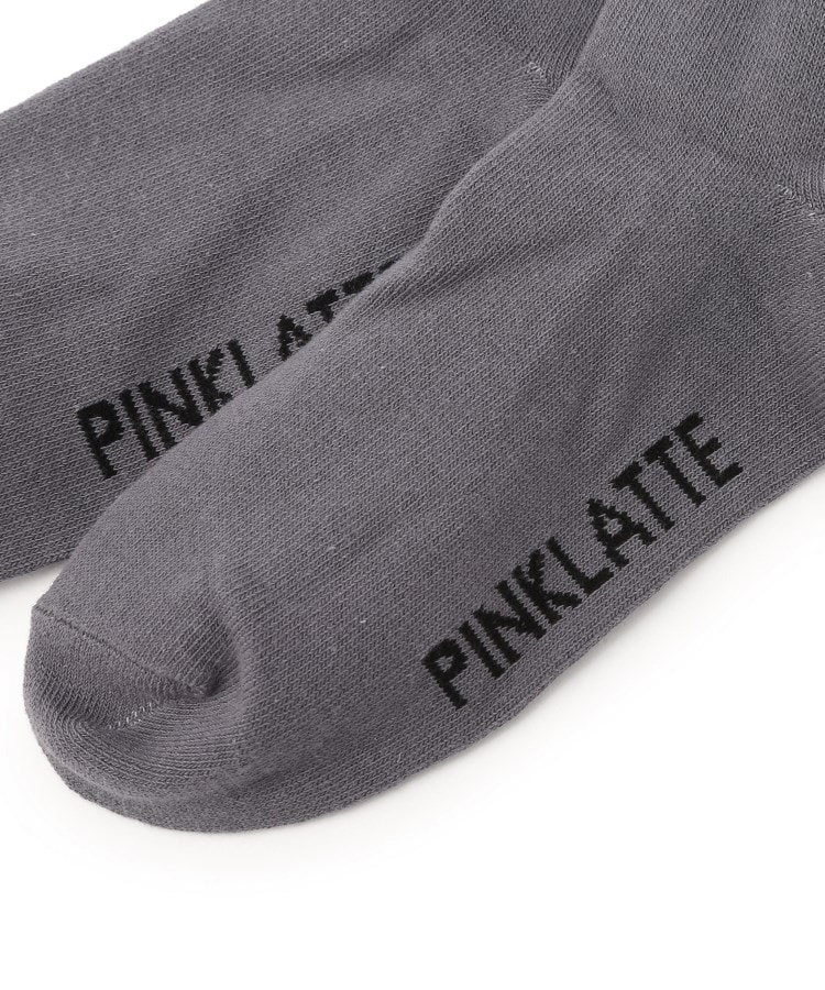 ピンク ラテ(PINK-latte)のラインロゴニーハイソックス2