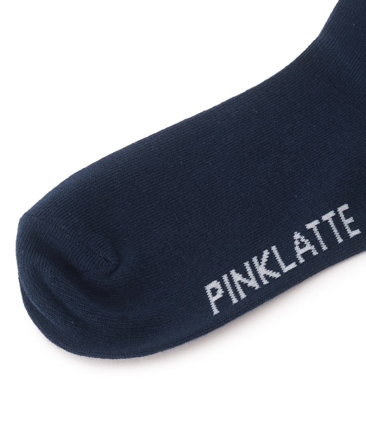ピンク ラテ(PINK-latte)の配色2本ラインハイソックス2