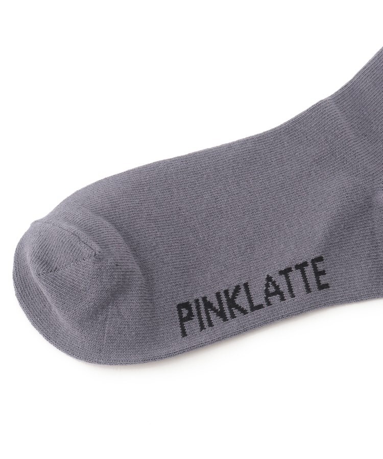 ピンク ラテ(PINK-latte)のラインロゴニーハイソックス2