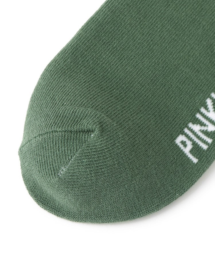 ピンク ラテ(PINK-latte)のラインロゴショートクルーソックス2
