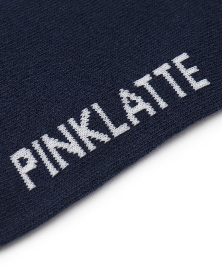 ピンク ラテ(PINK-latte)のロゴラインハイソックス丈4