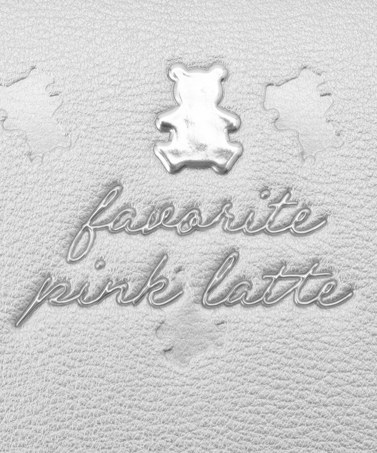 ピンク ラテ(PINK-latte)のくま型押しラウンドファスナー財布9