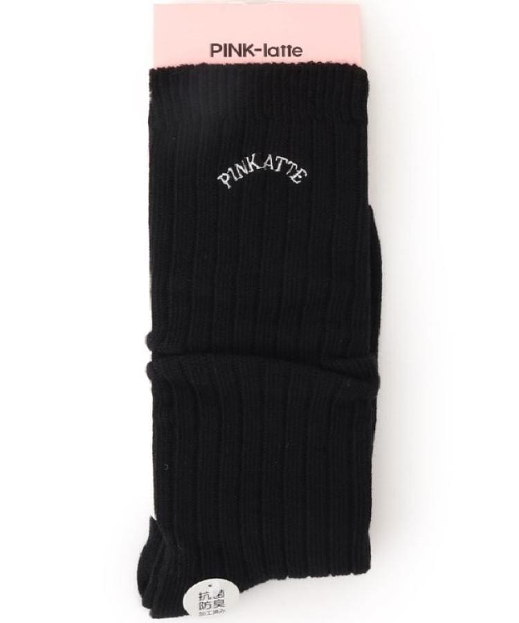 ピンク ラテ(PINK-latte)の【30cm丈】カレッジロゴルーズソックス7