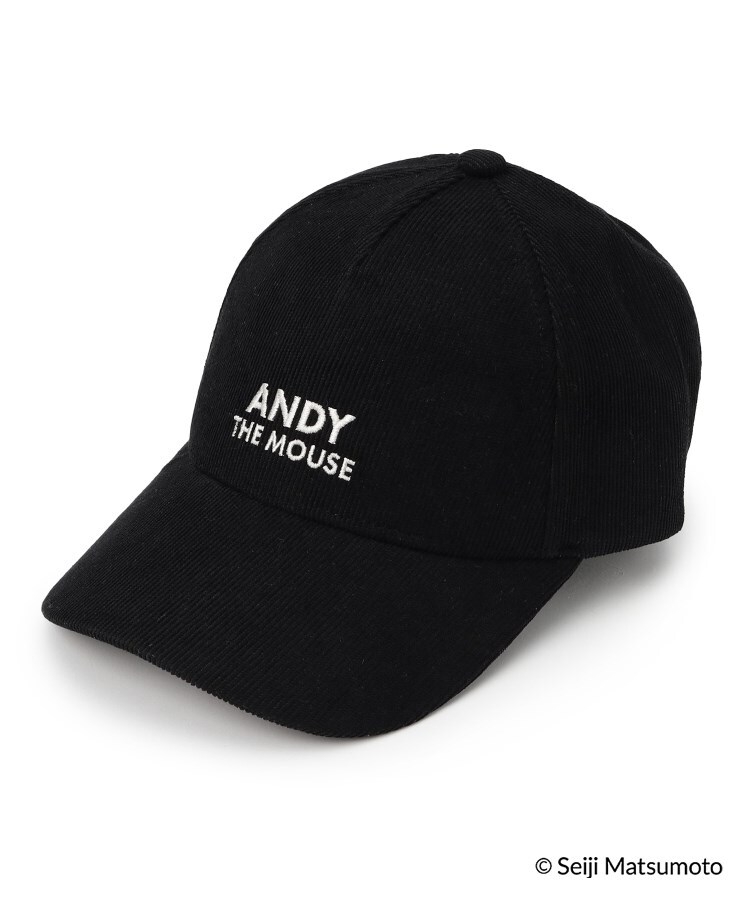 シューラルー/ライフグッズ(SHOO・LA・RUE /LIFE GOODS)の【ねずみのANDY】キャップ（チャーム付き） ブラック(019)