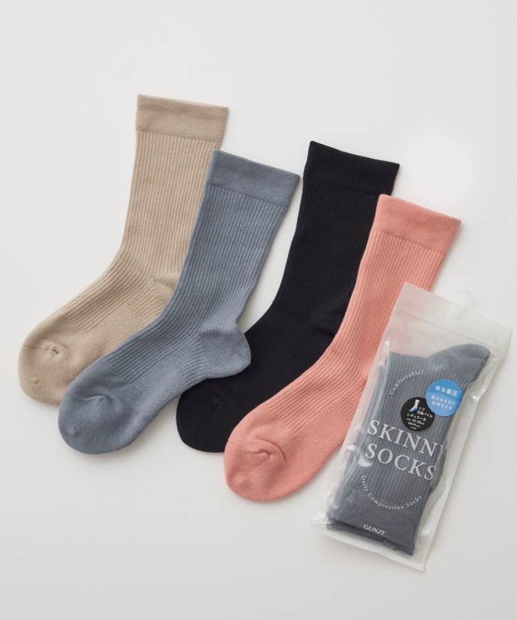 シューラルー/ライフグッズ(SHOO・LA・RUE /LIFE GOODS)の【GUNZE】ゆる着圧リブソックス（レギュラー丈）17