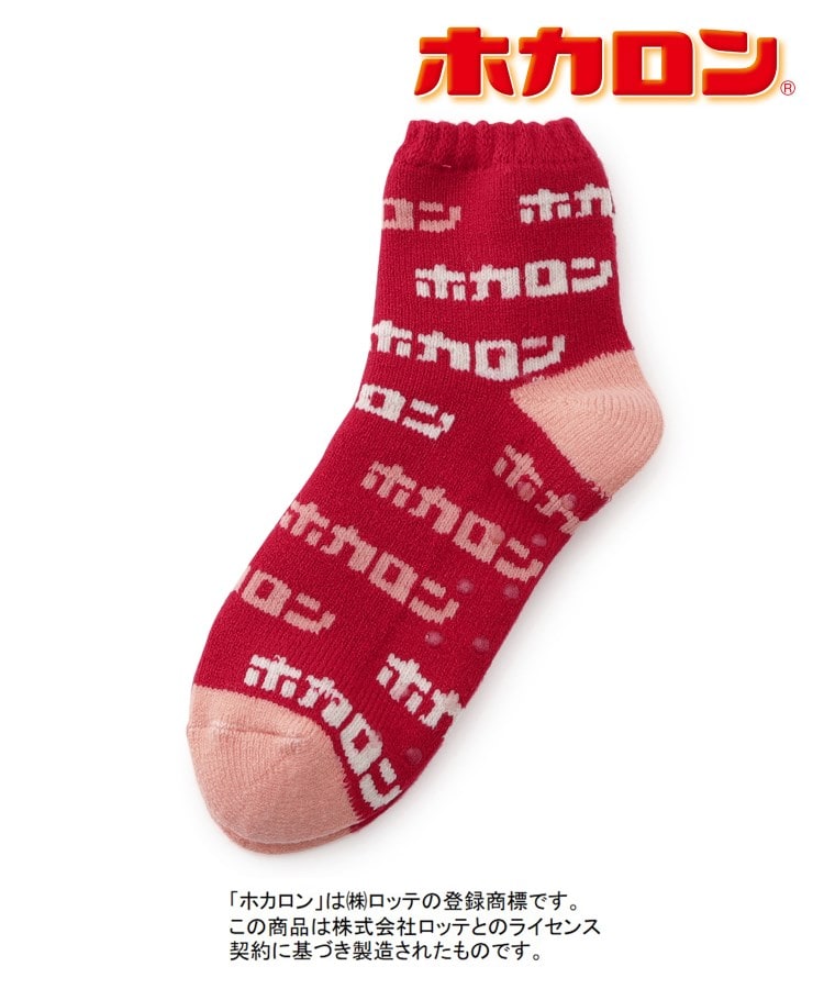 シューラルー/ライフグッズ(SHOO・LA・RUE /LIFE GOODS)の【ホカロン】総ロゴソックス レッド(062)