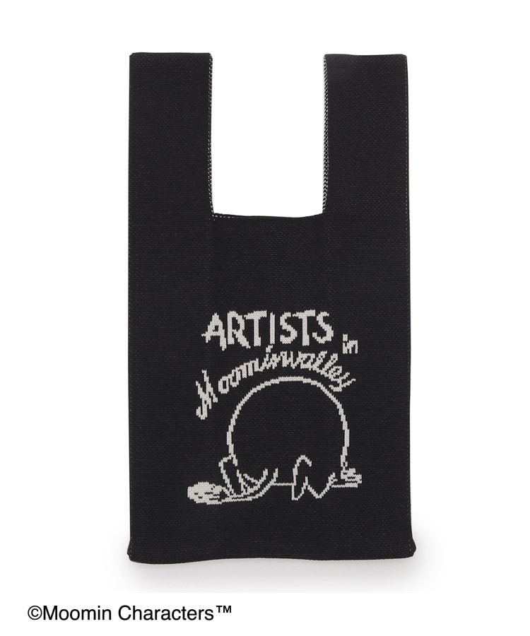 シューラルー/ライフグッズ(SHOO・LA・RUE /LIFE GOODS)の【ムーミン】コラボ ニットバッグ ブラック(019)