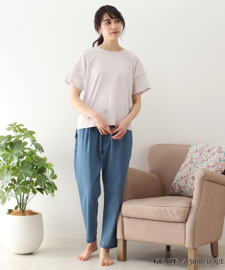 シューラルー/ライフグッズ(SHOO・LA・RUE /LIFE GOODS)の【GUNZE】睡眠専用Tシャツ「寝るT」sweet　label（半袖）26