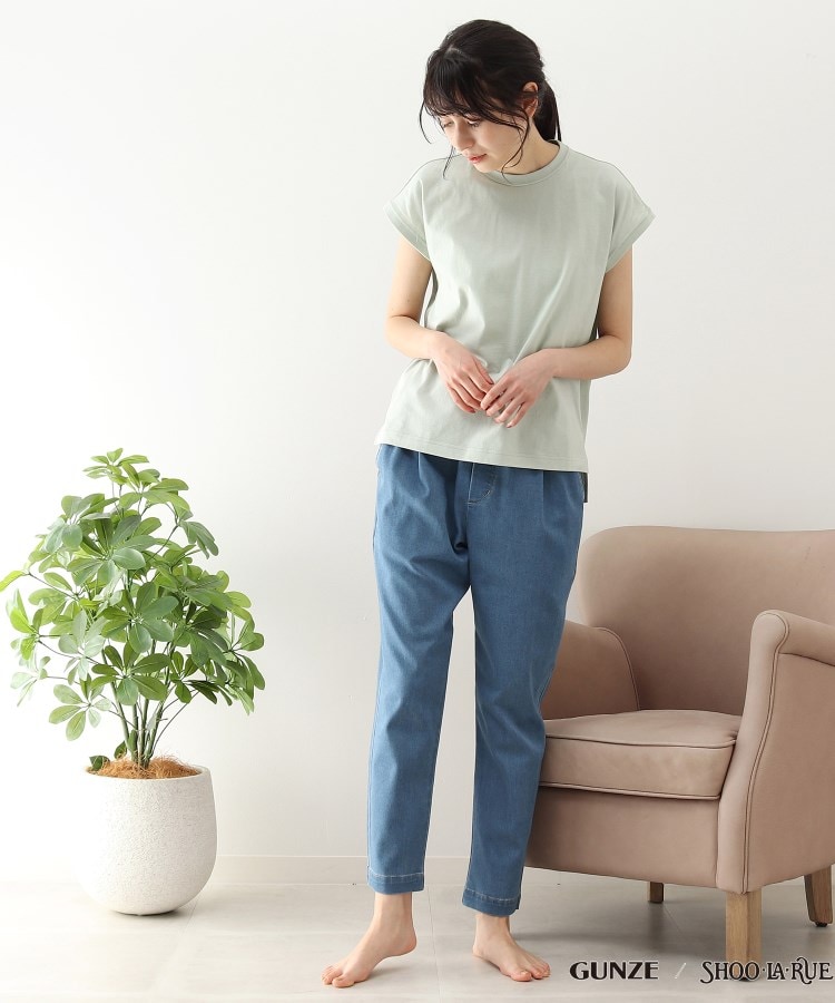 シューラルー/ライフグッズ(SHOO・LA・RUE /LIFE GOODS)の【GUNZE】睡眠専用Tシャツ「寝るT」sweet label(フレンチスリーブ）11