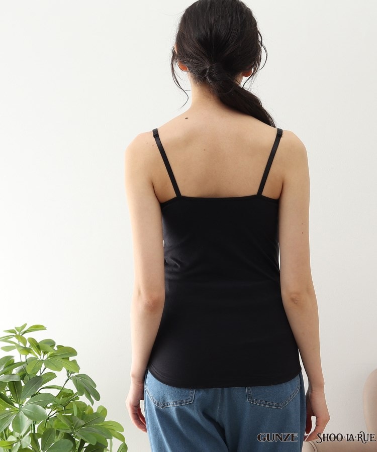 GUNZE】カップ付きキャミ(綿混ベア天)(スリップ・キャミソール GUNZE】カップ付きキャミ(綿混ベア天)(スリップ・キャミソール