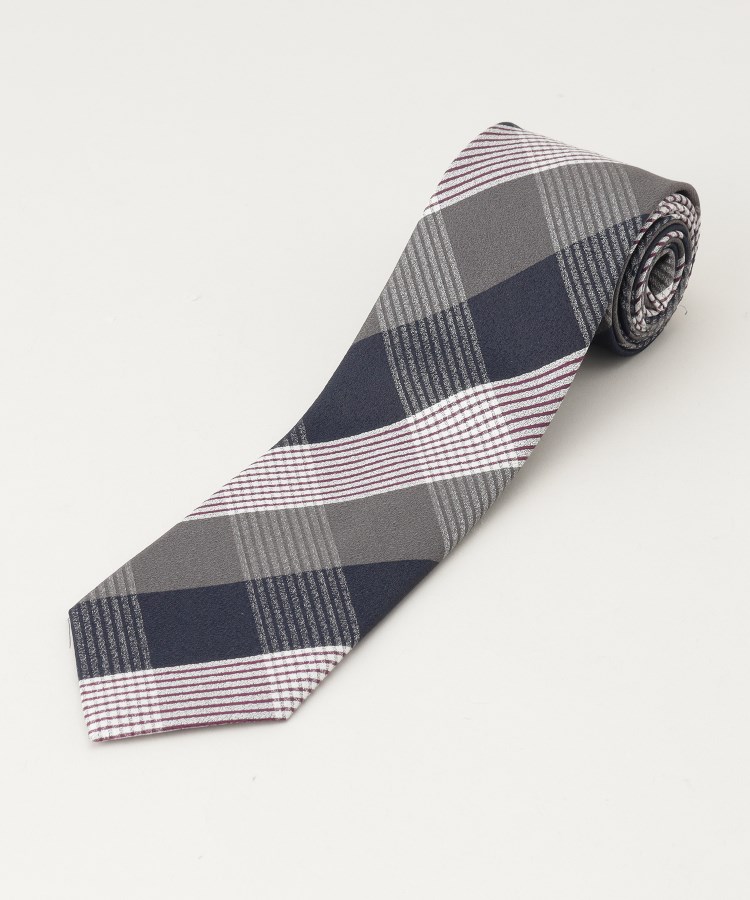 ネクタイ　簡単　チェック　絹