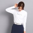 アダバット(レディース)(adabat(Ladies))の【サイズS~L展開】ロゴデザイン モックネック長袖プルオーバー ホワイト(001)