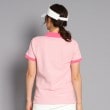 アダバット(レディース)(adabat(Ladies))のメッシュ調 胸元ロゴデザイン 半袖ポロシャツ3