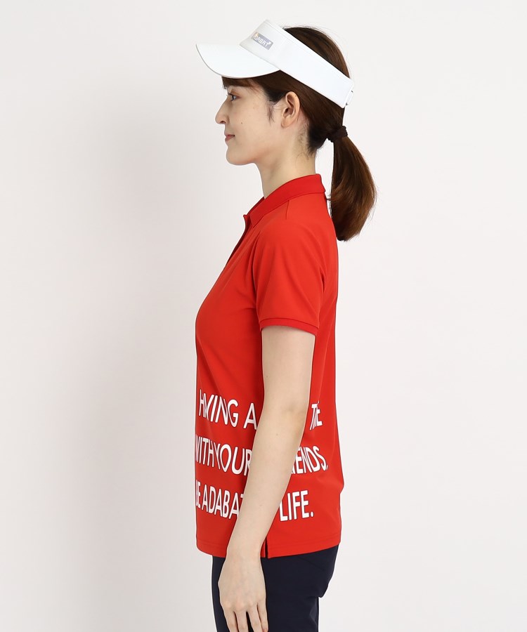 アダバット(レディース)(adabat(Ladies))のロゴデザイン 半袖ポロシャツ2