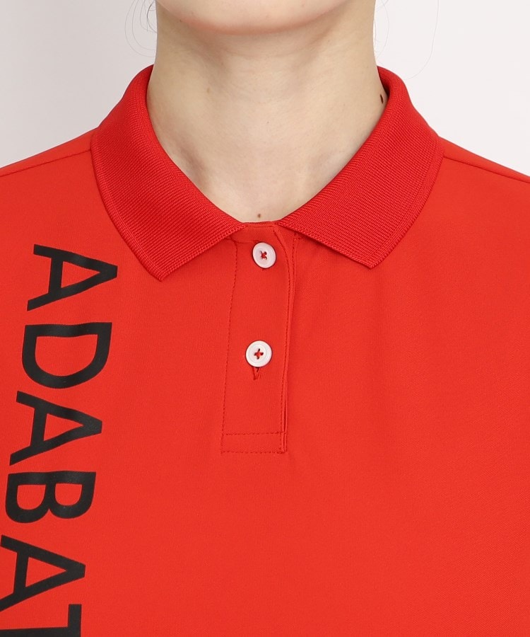 アダバット(レディース)(adabat(Ladies))のロゴデザイン 半袖ポロシャツ4