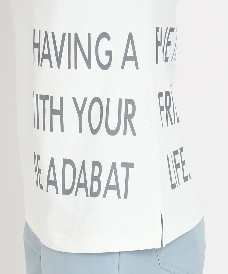 アダバット(レディース)(adabat(Ladies))のロゴデザイン 半袖ポロシャツ8
