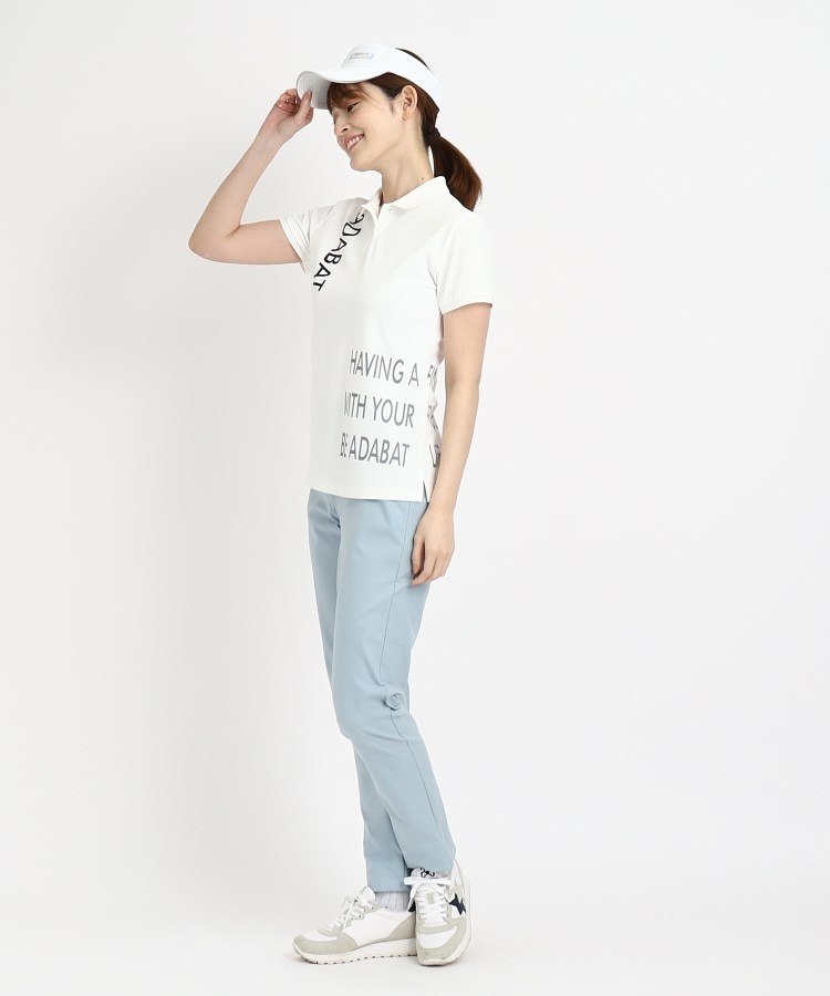 アダバット(レディース)(adabat(Ladies))のロゴデザイン 半袖ポロシャツ14