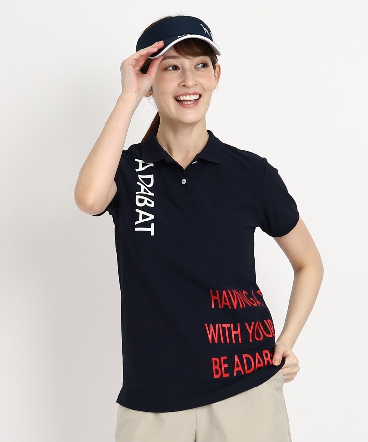 アダバット(レディース)(adabat(Ladies))のロゴデザイン 半袖ポロシャツ20