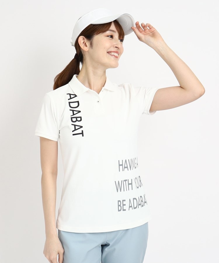 ロゴデザイン 半袖ポロシャツ(ポロシャツ) | adabat(Ladies