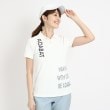 アダバット(レディース)(adabat(Ladies))のロゴデザイン 半袖ポロシャツ ホワイト(001)
