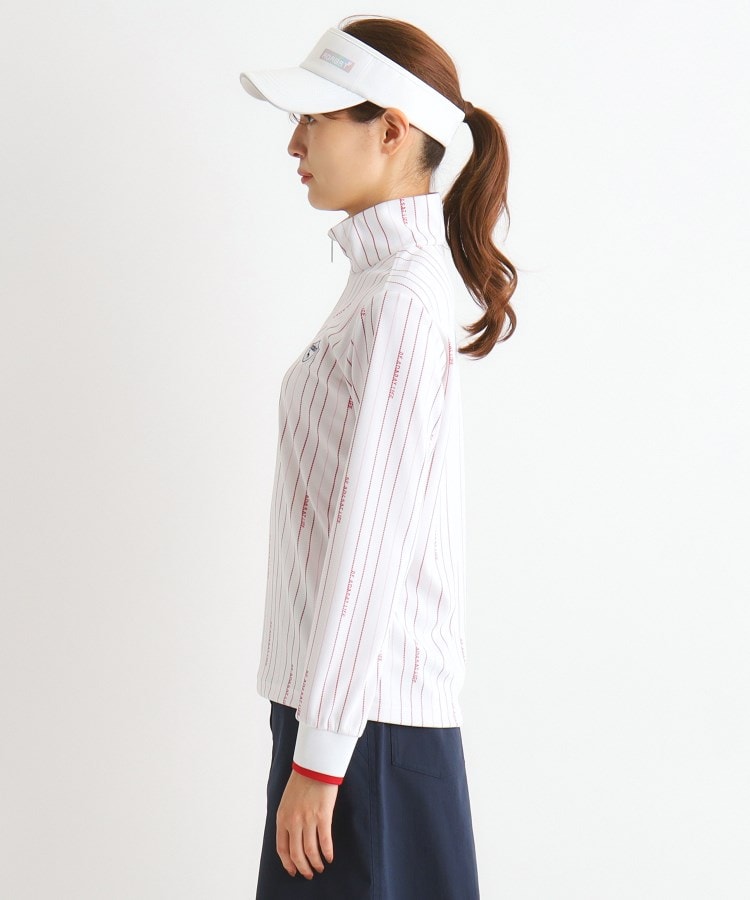 アダバット(レディース)(adabat(Ladies))のドットストライプデザイン ハーフジップ長袖プルオーバー12