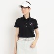 アダバット(レディース)(adabat(Ladies))の【UVカット／吸水速乾】刺しゅうデザイン 半袖ポロシャツ ブラック(019)