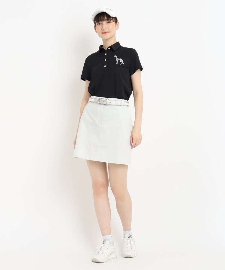 アダバット(レディース)(adabat(Ladies))の【UVカット／吸水速乾】ラインストーンロゴデザイン 半袖ポロシャツ7