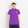 アダバット(レディース)(adabat(Ladies))の【UVカット／吸水速乾】ラインストーンロゴデザイン 半袖ポロシャツ16