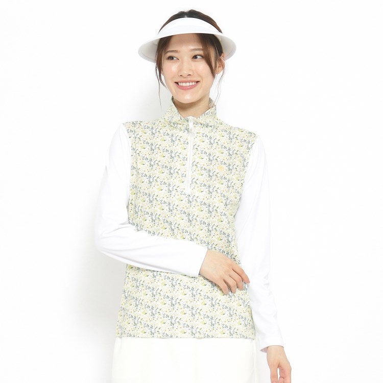 アダバット(レディース)(adabat(Ladies))の小花柄デザイン ハーフジッププルオーバー カットソー