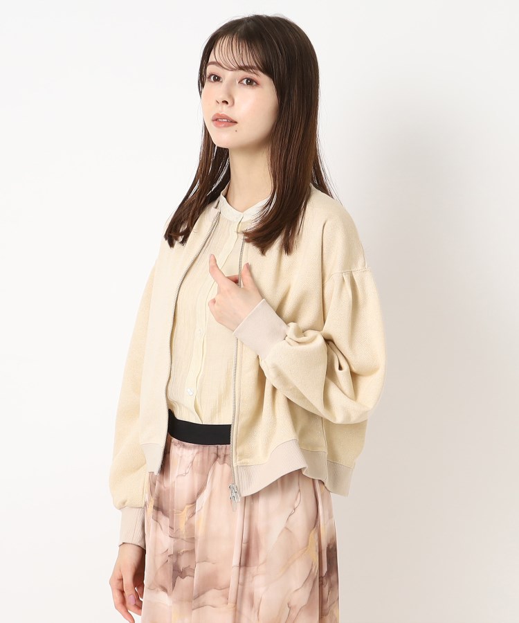 ルコリ(le colis)のラメダブルZIPクロップドカーディガン19