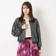 ルコリ(le colis)のラメダブルZIPクロップドカーディガン ブラック(019)