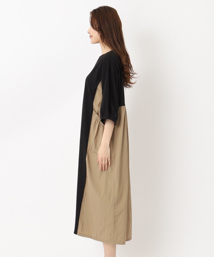 ルコリ(le colis)の【洗濯機洗い可】異素材ミックスワンピース2