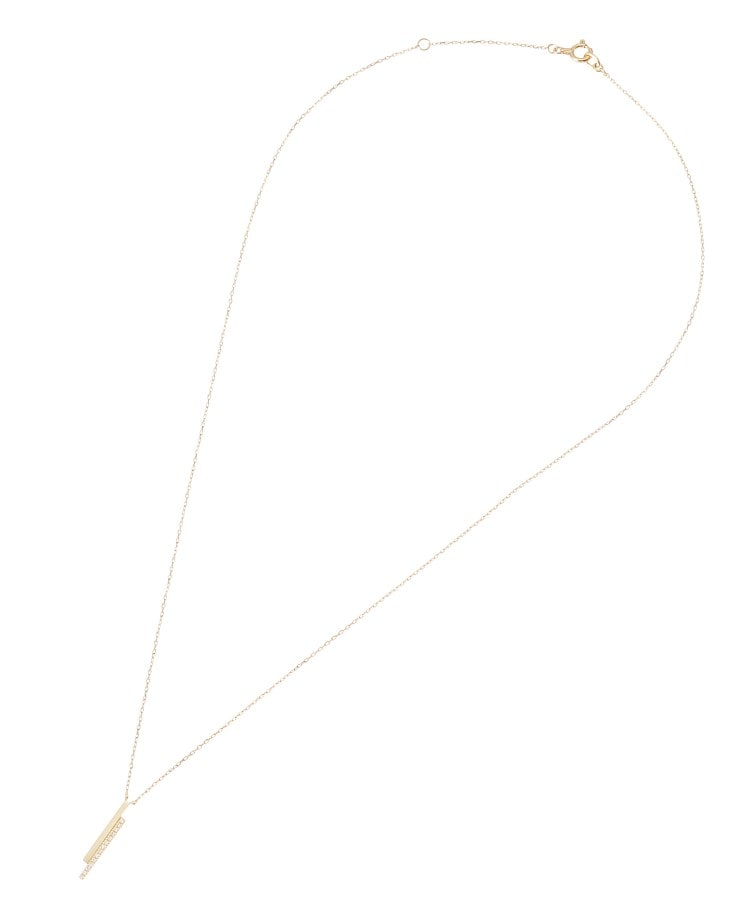 ココシュニック(COCOSHNIK)のK18ダイヤモンド オーバーラップ縦 ネックレス 大2