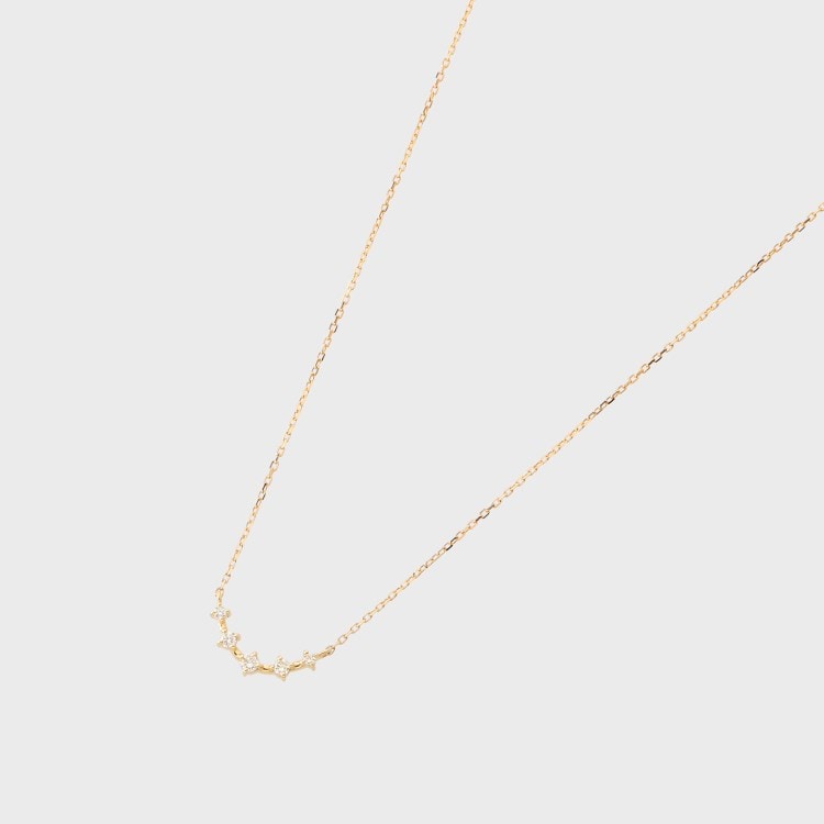 ココシュニック(COCOSHNIK)のK18ダイヤモンド アーチ グラデネックレス小 ネックレス